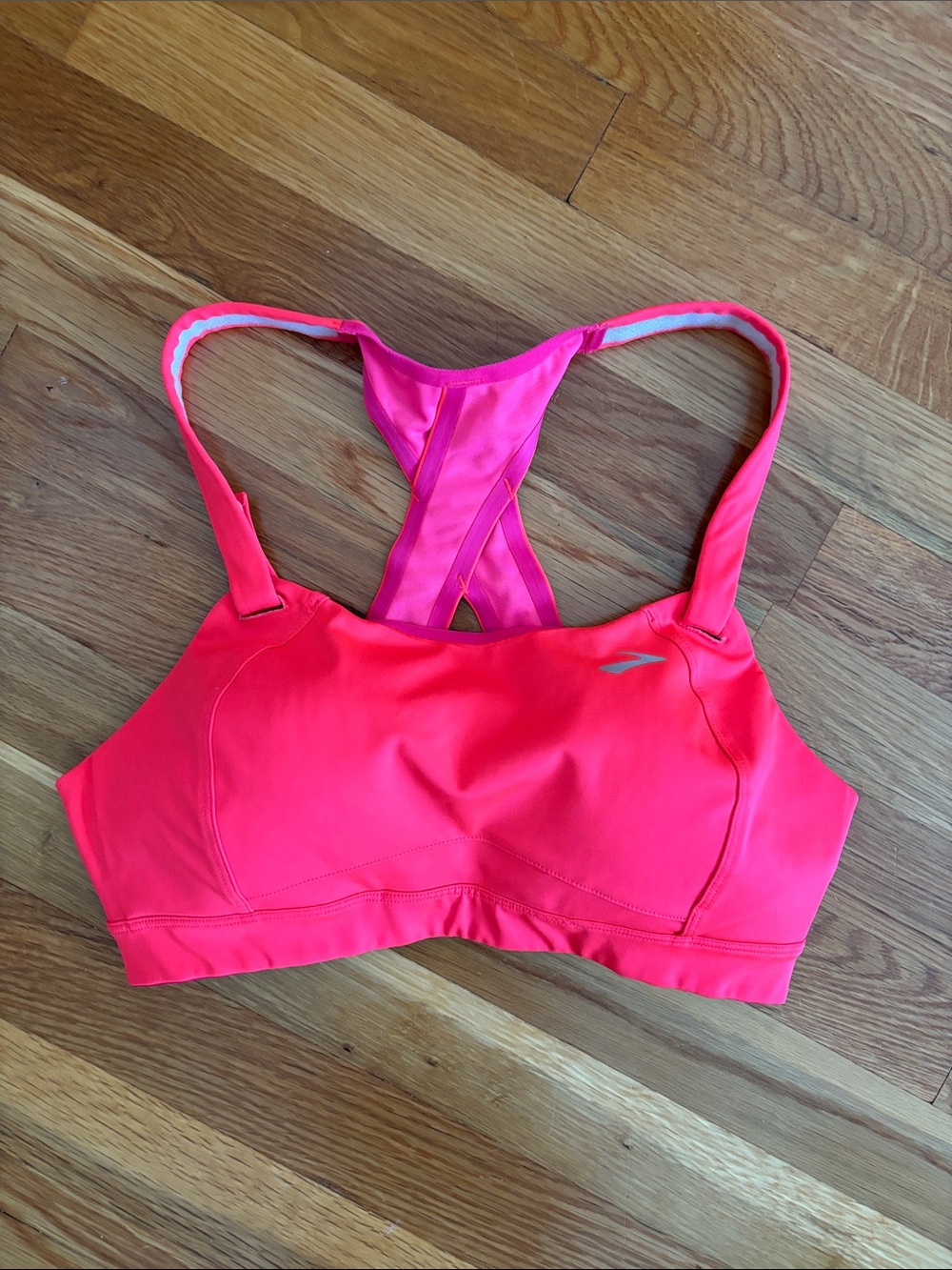 Brooks Neon Pink Racerback Sports Bra